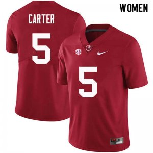 NCAA Women's Alabama Crimson Tide #5 Shyheim Carter Stitched College Nike Authentic Crimson Football Jersey SZ17C43PA